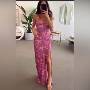 Resa dress- Maxi dress with slip and adjustable tie back